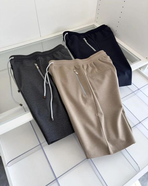 Shorts pour hommes 2024 SIJITONGDA taille élastique Capris décontracté avec poches des deux côtés du confortable et respirant