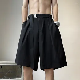 Heren Shorts 2024 Zomer Rijbroek Katoen Casual Zweet Mannen Losse Rechte Zwarte Homme Klassieke Kleding Strand Mannelijke A197