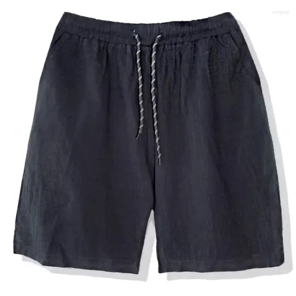 Pantalones cortos para hombres 2024 Verano Ocio Moda Deportes Pantalones Algodón Juventud Bolsillo Corto Sólido Pierna Ancha