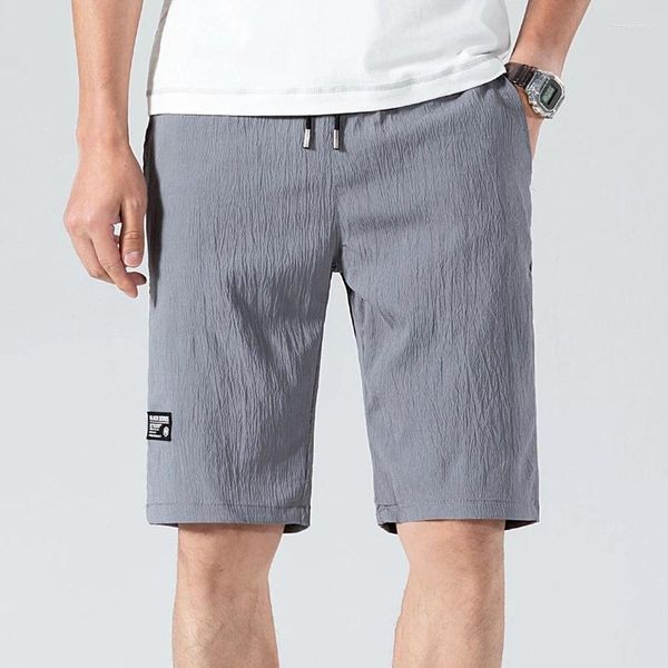 Pantalones cortos para hombres 2024 Summer secado rápido de ajuste delgado y suelto Capris longitud de la rodilla jóvenes pantalones de playa grandes