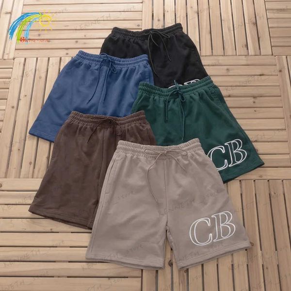 Pantalones cortos para hombres 2024 Verano Simple Hollow Bordado CB Breeches Hombres Mujeres Algodón Cordón Caqui Marrón Verde Cole Buxton Shorts con etiquetas T240126