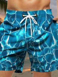 Pantalones cortos para hombres 2024 Natación Tabla de natación Playa Correr Agua de mar Impreso Corona