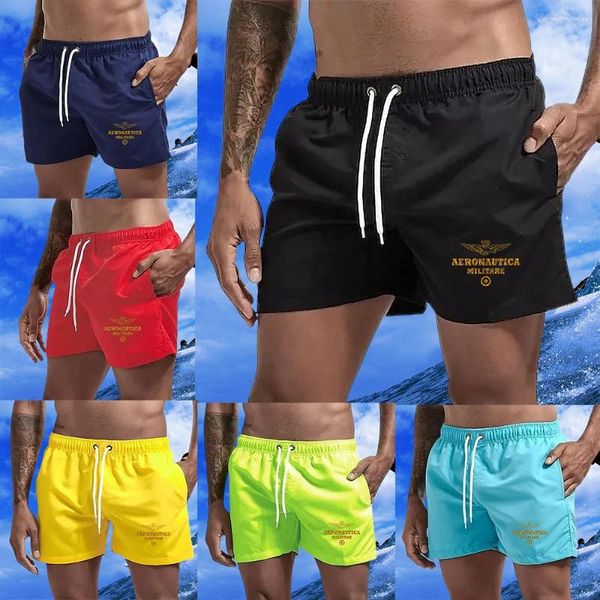 Shorts masculinos 2024 traje de baño Sports Swim Trunks Bermudas de bajo altura For Homme Homme Surf Volleyball Pants de verano