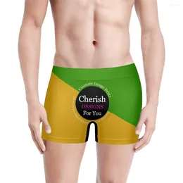 Pantalones cortos para hombres 2024 Moda Can Boxer personalizado Calzoncillos Diseño de moda Regalos con logotipo Pour Hommes Panty Beach Calzoncillos XS-3XL Drop