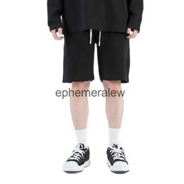 Shorts pour hommes 330g Mens 100% coton Terry Sports Haute Qualité Solide Bla DString Pantalon Courir Casual Genou Leng Beach Shortephemeralew