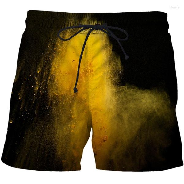 Pantalones cortos para hombre 3D Cool Men Moteado Tie Dye Patrón Moda Verano Playa Pantalones casuales sueltos Poliéster Cómodo