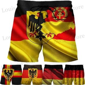 Shorts masculins 3d imprimé allemagne National Emblem Flag Flag Shorts pour hommes décontracté season nage de natation plage