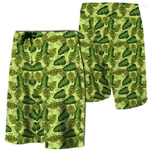 Heren shorts 3d print Hawaii Tropical Flowers Monstera Leaf Men Board Women Vacation Beach Short Pants Swim Trunks Floral