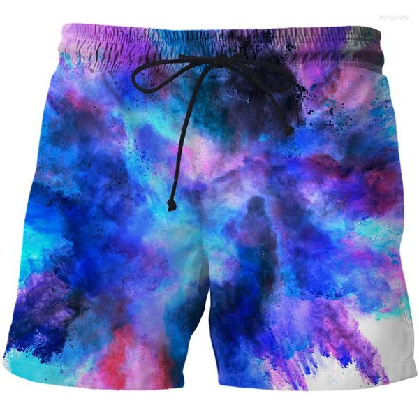 Shorts pour hommes impression 3D pantalons courts Streetwear décontracté moucheté cravate motif été ample respirant hommes conseil plage maillots de bain