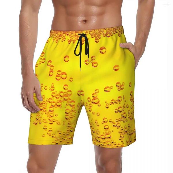 Shorts pour hommes 3D imprimé Cool Beer Board Summer Hawaii Running Beach Mâles Respirant Y2K Design rétro Plus Taille Maillot de bain