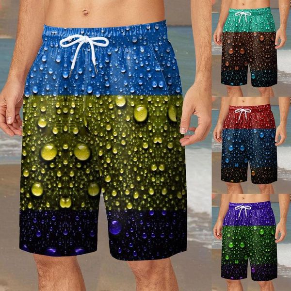 Pantalones cortos para hombres en 3D pantalones cortos impresos hombres frescos de moda troncos de natación playa cintura elástica skateboard deportes informal de gran tamaño 2024