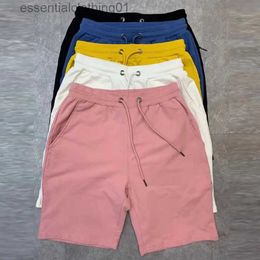 Shorts masculins 40kg-100 kg d'été Nouveau 100% coton moule doux drstring taille noire blanc w rose shorts décontractés 4xl 5xl l231212