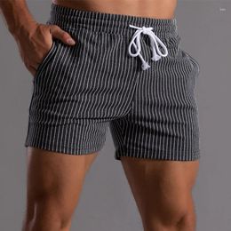 Shorts pour hommes 4XL Hommes Coton Casual Rayé Fitness Entraînement Gym Sports Pocket Pantalon de survêtement Boxer Trunks Tenues Pantalon respirant