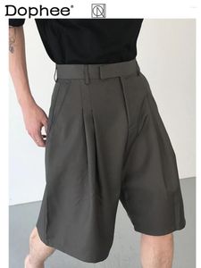 Short masculin A-Line Suit 2024 Pantalon confortable masculin haut de gamme Summer Couleur solide à la mode droite