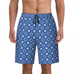Shorts pour hommes Résumé géométrique K-Kates Gym Summer S-Spades Hawaii Beach Man Running Design confortable Trunks