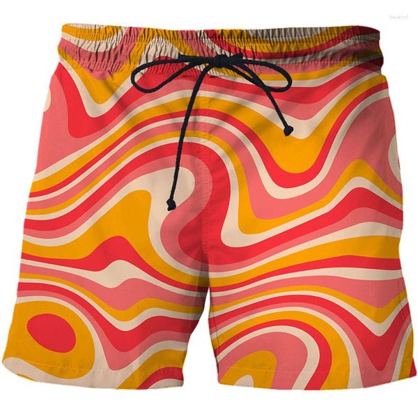 Shorts pour hommes motif abstrait impression 3D court drôle hommes décontracté Streetwear plage mode maillots de bain pantalons conseil bas 2023