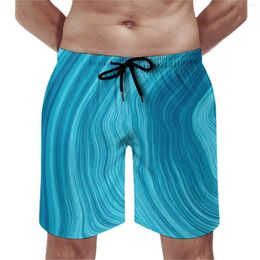 Shorts voor heren Abstracte printplaat Zomer Blauw Tie-Dye Hardlopen Surf Korte broek Heren Sneldrogend Klassiek Oversize strandbroek
