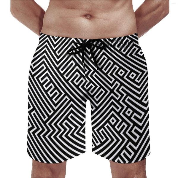 Short homme abstrait zèbre planche été imprimé Animal course pantalon court homme séchage rapide rétro grande taille maillot de bain