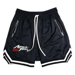 Shorts voor heren Africa Twin Crf 1000 L Crf1000 zomer nieuwe heren casual trend merk effen kleur hardloopprint cool trekkoord shorts J240228