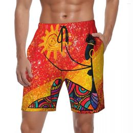 Short pour hommes Africain 3D Print Board Summer Cool Fashion Running Surf Beach Homme Séchage rapide Y2K Funny Plus Taille Maillot de bain