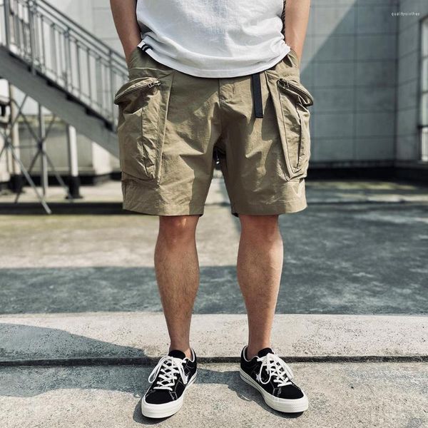 Shorts pour hommes American Street Retro Salopette Summer Big Pocket Hip-hop Loose Sports Pants Straight Casual Five-point