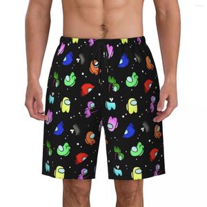Pantalones cortos para hombre Among Of Us Board Fashion Beach Briefs de secado rápido