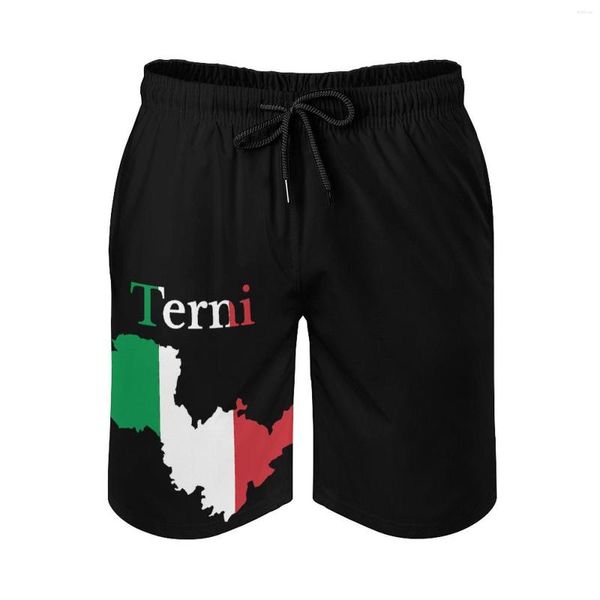 Shorts pour hommes Anime pantalons de plage décontractés Province de Terni carte italien lâche élastique créatif mâle sport réglable Drawc