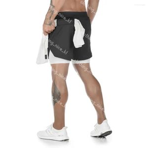 Heren shorts anime gym voor man dubbele laag 2-in-1 snel drogende zweet-absorbent jogging prestatie workout atletiek 465
