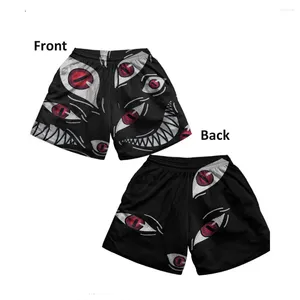Shorts pour hommes Anime Gym Men Mesh Running Quick Dry Loose Sport Basketball Training Male Sportswear Summer