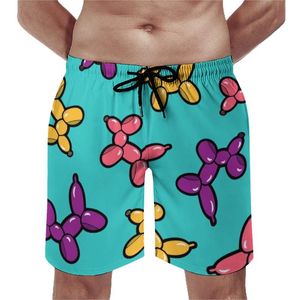 Heren shorts ballon dierenbord kleurrijke honden print korte broek elastische taille klassiek geprinte zwembroek plus maat 3xlmen's