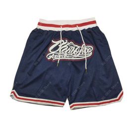 Shorts pour hommes shorts de basket-ball Carolina quatre pochettes à glissière Couture à coudre broderie haute et à la tête extérieure shorts de plage Pantalons de plage marine Nouveau 2023 T240507