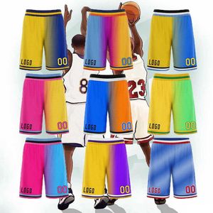 Heren shorts basketbal shorts Grandiant aangepaste basketbalshort met sublimatie print borduurwerk nummer tracksui sportkleding dames lticolor maat s-4XLC240402