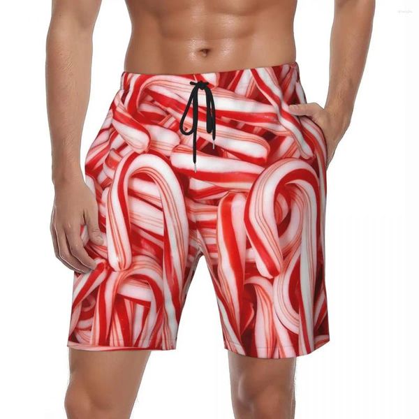 Pantalones cortos para hombre Traje de baño Colorido Tablero de Navidad Verano Fructosa Fresco Pantalón corto casual Pantalones Hombres Correr Surf Secado rápido Bañadores