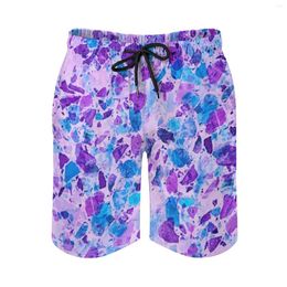 Homme Shorts Plage Anime Casual Ultra Violet Terrazzo Respirant Séchage rapide Nouveauté Course Ajustable Cordon Ample