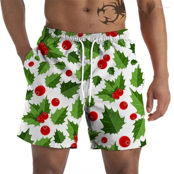 Shorts pour hommes short plage amusant 3d ananas imprimer des malles de natation de la mode Summer pantalon occasionnel de boy