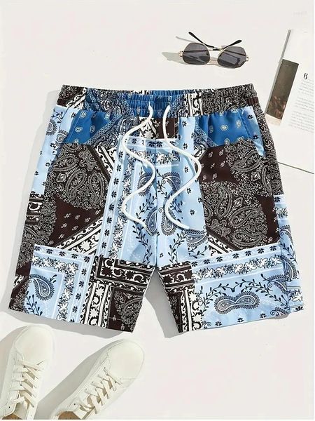 Pantalones de playa para hombres pantalones de playa empalmado flor 3d impreso en verano fitness transpirable strepa hombre