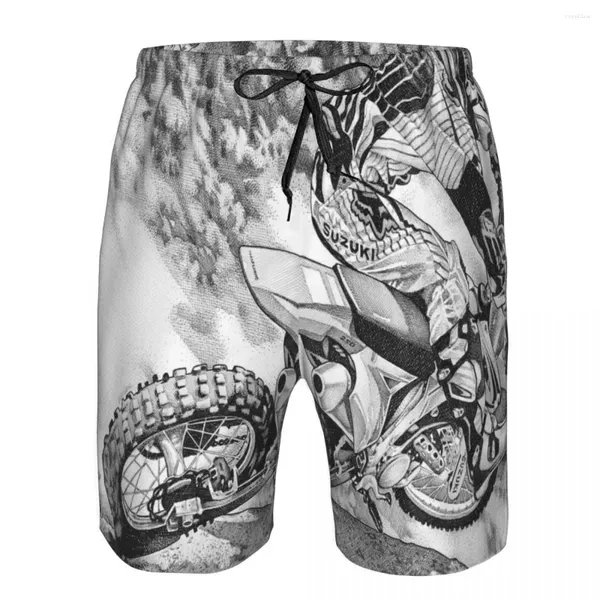 Pantalones cortos para hombre, playa, natación corta, motocross, arte, surf, tabla deportiva, traje de baño