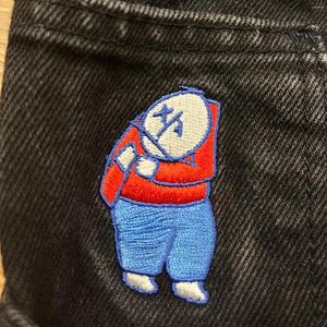 Shorts pour hommes Big Boy Y2K gothique hip hop dessin animé broderie rétro baggy denim gym hommes femmes basket-ball streetwear