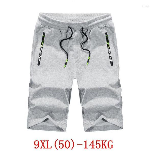 Short homme grande taille 7XL 8XL 9XL été coton Stretch décontracté Sports de plein air plage ample 48 50 gris clair