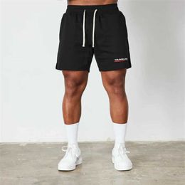Shorts masculins Black Athtics Division Mens Jogger Gym Sports Fitness Coton Five Point Pant Outdoor Running Basketball Training H240513
