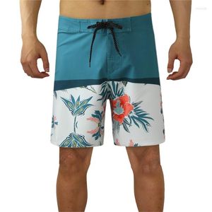 Pantalones cortos para hombres Troncos de natación largos negros Moda para hombre Ocio y fitness Deportes Cordón Bolsillo Gancho Cintura elástica Verano