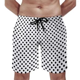 Shorts voor heren Zwarte stippen Board Summer Dot Circles Art Casual Strand Korte broek Heren Sport Sneldrogend Patroon Zwembroek