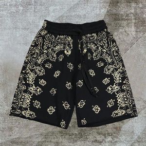 Shorts pour hommes Noir Vintage Paisley Imprimer Hommes Respirant Imprimé Sweatpant Social Club Tenues