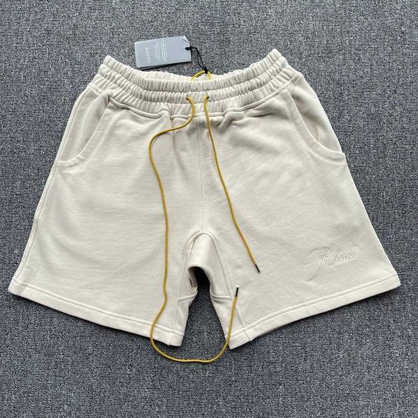 Shorts pour hommes Shorts vierges de haute qualité Lettre brodée Short à cordon Abricot Hommes Femmes Culotte Pantalon à cinq points G230425