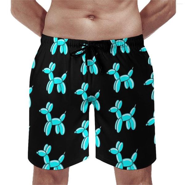 Pantalones cortos para hombres Tablero de globos azules Verano Estampado animal Hawaii Playa Pantalones cortos Hombres Correr Surf Cómodo Troncos de natación personalizados