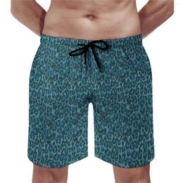 Pantalones cortos para hombres leopardo boquilla de impresión hombres funky animal cortocircuito clásico pantalones grandes tamaño gran tamaño