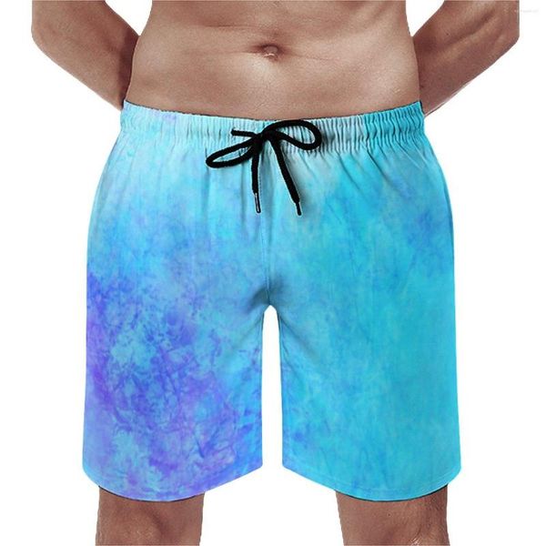 Shorts pour hommes Blue Splash Board Print Pantalon de plage de qualité Oversize Swim Trunks Hommes