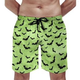 Bores masculins Board des chauves-souris noires éparpillées Swim Swimks Halloween Bat Imprimé rapide Sports Dry Fitness Fitness Oversize Beach Oversize