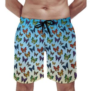 Herenshorts Board Vlinder Mode Strand Trunks Vlinders Natuur Zonsopgang Gradiënt Comfortabel Sport Surf Korte broek