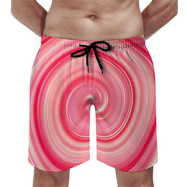 Short de bain pour hommes, maillot de bain décontracté, or et rose, séchage rapide, vêtements de sport, grande taille, pantalon court de plage